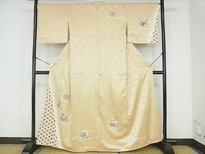 平和屋野田店■訪問着　刺繍　立波花舟文　暈し染め　逸品　sf2220