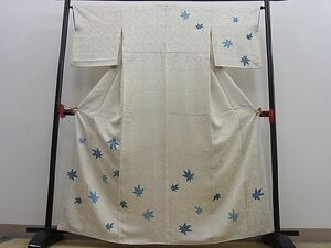 平和屋野田店■訪問着　手描き　型染め　楓文　逸品　n-mz6747