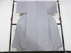 平和屋野田店■訪問着　枝葉文　暈し染め　着丈151cm　裄丈62cm　正絹　逸品　A-ma5763