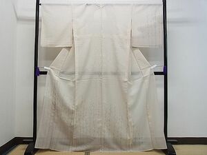 平和屋1■夏物　訪問着　絽　流水枝花文　暈し染め　銀彩　逸品　CAAB8959gh