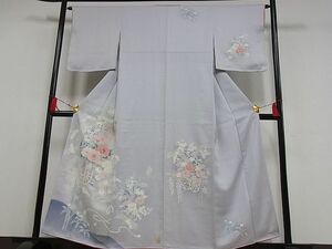 平和屋野田店■訪問着　花車文　暈し染め　着丈156cm　裄丈63cm　正絹　逸品　B-sa3800