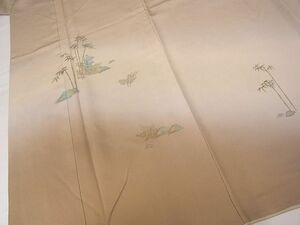 平和屋野田店■訪問着　手描き　風景草木文　暈し染め　金彩　着丈160cm　裄丈65cm　正絹　逸品　A-ta3822