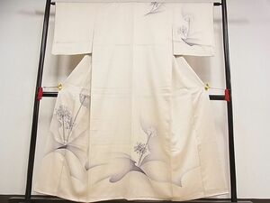 平和屋野田店■訪問着　草花文　暈し染め　着丈149cm　裄丈62cm　正絹　逸品　B-ph3934