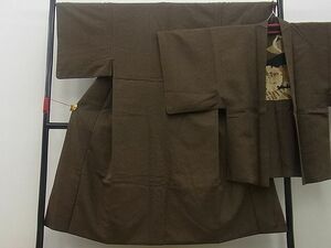 平和屋野田店■男性　紬　アンサンブル　絣文様　逸品　n-sg0480