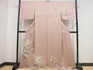 平和屋2■訪問着　几帳飛鶴吉祥花文　暈し染め　金銀彩　逸品　DAAD1210du