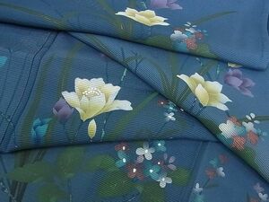 平和屋2■夏物　訪問着　絽　草花文　暈し染め　逸品　DAAD9024wb