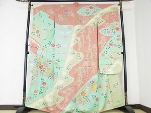  flat peace shop 2# gorgeous long-sleeved kimono aperture stop .. flower writing gold paint excellent article DAAB8549ps