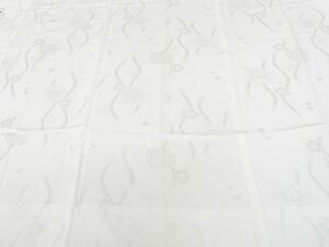 平和屋2■上質な長襦袢　無双仕立て　菊地紋　逸品　DAAD3215sf