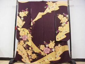 平和屋-こころ店■豪華振袖　絞り　刺繍　枝桜　金彩　さが美扱い　正絹　逸品　AAAF0639Ata