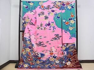  flat peace shop 2#. discount ..*. discount ..* discount long-sleeved kimono . water scenery flower writing gold paint excellent article DAAD5123rt