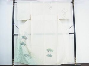 平和屋2■夏物　訪問着　絽　地紙花文　暈し染め　金銀彩　手描き　逸品　DAAD9260wb