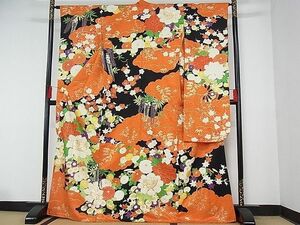  flat peace shop - here . shop # gorgeous long-sleeved kimono piece embroidery . flower writing gold paint silk excellent article AAAD7570Acs