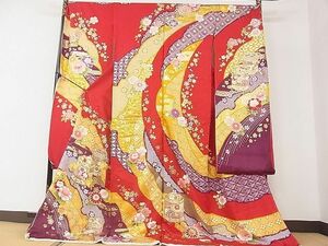  flat peace shop 2# gorgeous long-sleeved kimono piece embroidery .... flower writing gold paint temporary . feather excellent article unused DAAE0076yyy