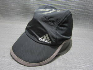 adidas アディダス　メッシュ　ランニングキャップ　帽子　黒　54～57cm　S2405D