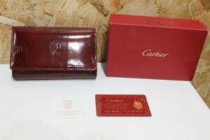 TH05102　Cartier　財布　高さ約9.5㎝×幅約15㎝×マチ約4㎝(折り畳み時)　未使用品　長期保管品