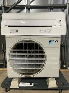 YH05078 DAIKIN ダイキン ルームエアコン 冷暖房 リモコン付 AN22WCS-W 100V 2019年製 6畳用 2.2kw 中古