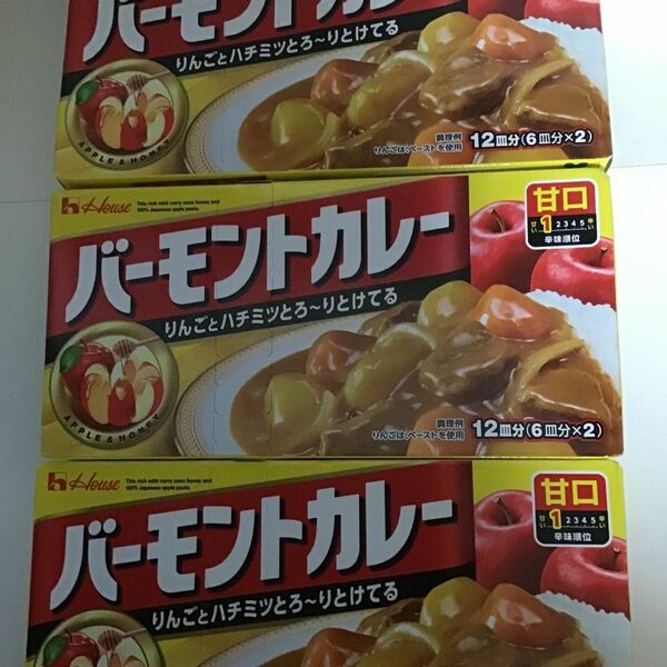 ハウス バーモントカレー 甘口×3