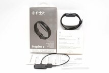 【良品】Fitbit Inspire2 フィットネストラッカー Black ブラック 心拍計 活動量計 睡眠計 リストバンド #4596_画像3