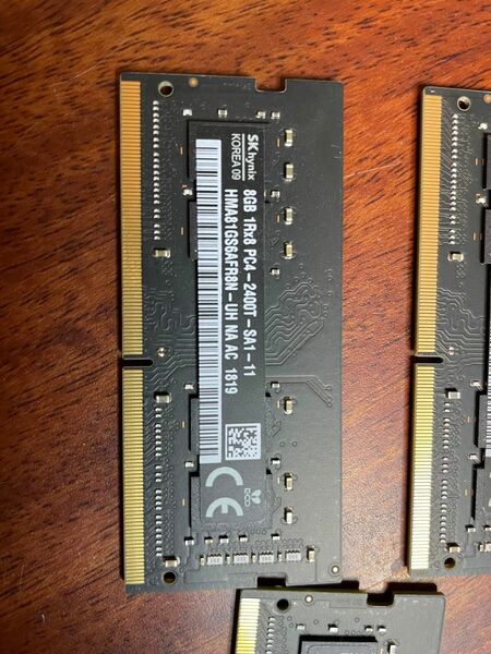 SK hynix HMA81GS6AFR8N-UH DDR4-2400T 8GB x4枚