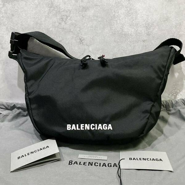 新品正規品 BALENCIAGA Wheel Sling Bag Nylon Shoulder Bag バレンシアガ ウィール ナイロン ショルダーバッグ クロスボディーバッグ