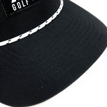(USモデル)ジョーンズゴルフ +フィールド ロープ スナップバックキャップ ブラックカラー フリーサイズ ゴルフキャップ_画像6