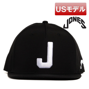 (USモデル)ジョーンズ ブロック J スナップバックキャップ ブラック ゴルフ用帽子 JONES GOLF フリーサイズ スナップバックキャップ