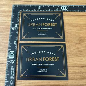 アーバンフォレスト ステッカー 2枚 キャンプ アウトドア URBAN FOREST 