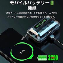 Bluetooth 5.3ワイヤレスイヤホン、LED iOS アンドロイド対応　大容量2200mAh._画像7