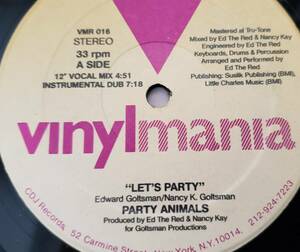 [古12inch] Party Animals - Let's Party / Vinylmania / 1988