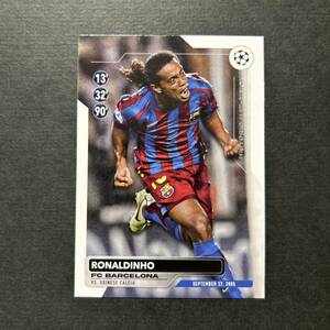 2023/24 Topps UEFA Club Competitions Ronaldinho Historic Hat Tricks ロナウジーニョ インサートカード