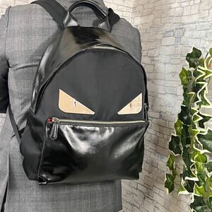 [ прекрасный товар ]FENDI Fendi сумка bagz Monstar рюкзак рюкзак Day Pack нейлон кожа черный мужской 