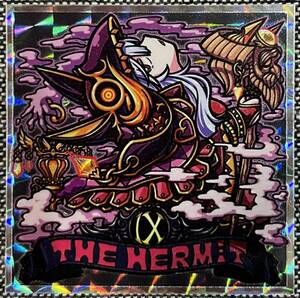 THE HERMIT 隠者 自作 シール 角プリ 同人 ビックリマン風 大アルカナ タロット ムガル zs098