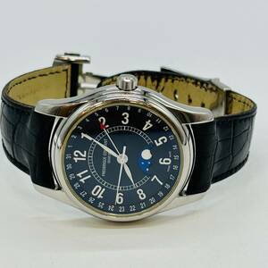 FREDERIQUE CONSTANT Frederick navy blue Stan sFC-330 / 335X6B4 / 6 AT self-winding watch SS black face operation goods body only watch stem operation OK 1 jpy 6715