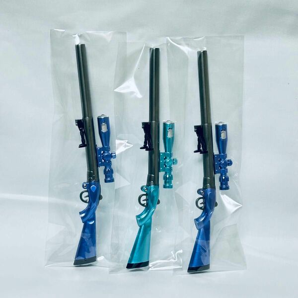 『新品未使用』人気商品ライフル銃型ボールペンLED ライト付3点セット！