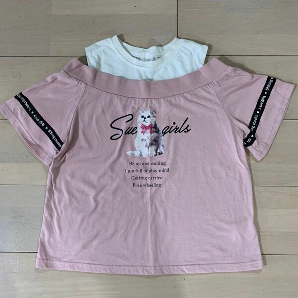 ネコちゃん柄Tシャツ150