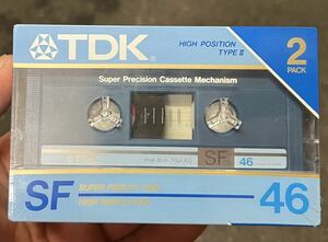 未使用品 TDK SF46 2本組 カセットテープ 46分 ハイポジ 未開封品 新品 