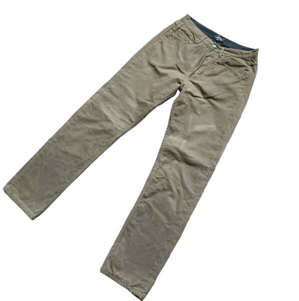 送料込!最終値下げ▲名作アーカイブ 美品▲A.P.C. アーぺーセー▲オイルコーティングパンツ30▲カーキ▲専用WAX付▲