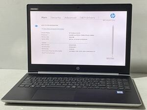 Bios 起動確認済み HP ProBook 450 G5 i5-7200Uメモリ4GB/15.6インチ ジャンク459