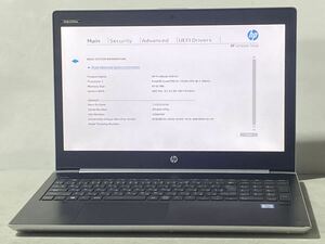 Bios 起動確認済み HP ProBook 450 G5 i5-7200Uメモリ8GB/15.6インチ ジャンク461