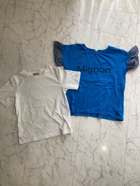 最終値下 キッズ Tシャツ 130 bonjour 140 Rafnaf 2枚セット
