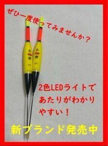 【ZONE5】超遠可視距離電気ウキ3号2点灯2本セット　遠投軽量化ウキ　電気ウキ