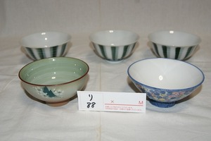 リ88★茶碗柄　色々　5客・茶わん 和食器 食器 陶器 ・画像のみ全て