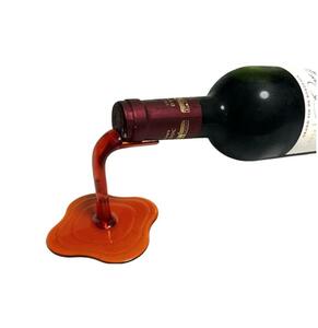  wine bottle holder display objet d'art red wine SpilledWine 3-2