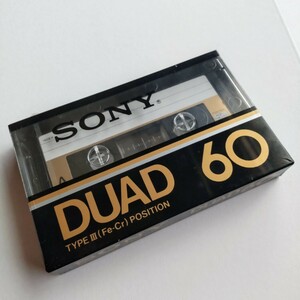 未使用 SONY DUAD 60 カセットテープ 1本　TYPE III (Fe-Cr) Position 未開封 デッドストック type3