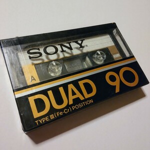 未使用 SONY DUAD 90 カセットテープ 1本　TYPE III (Fe-Cr) Position 未開封 デッドストック type3