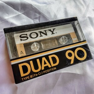 未使用 SONY DUAD 90 カセットテープ 1本　TYPE III (Fe-Cr) Position 未開封 デッドストック type3