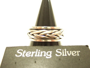  Yokohama newest silver 925SILVER silver attraction. spin ring! knitting finishing 12 number postage 220 jpy ring b20a