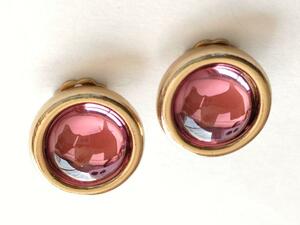  Agata AGATHA earrings Gold x pink Stone terrier 