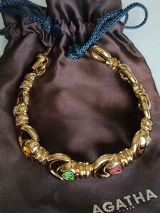  Agata AGATHA bracele gold group multi color stone 