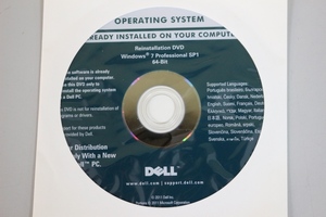 未開封 DELL Windows7 Pro 64bit SP1 インストール用 DVD ディスク Win7 Professional